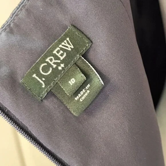 J.Crew Dark Navy Chiffon Dress – Style 56002 – Size 10 - Picture 5 of 14